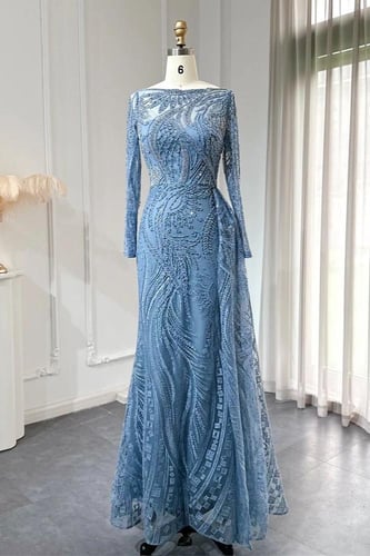 RC89- فستان كم طويل محتشم - متوفر لونين