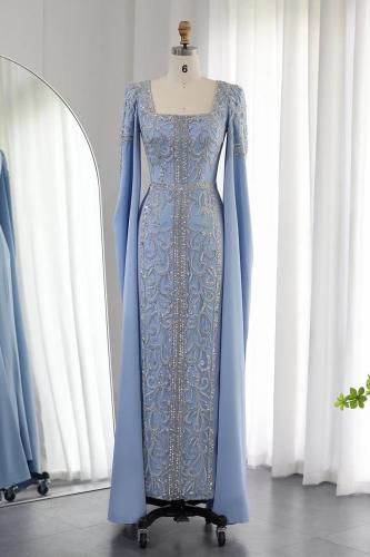 قفطان أزرق برقبة مربعة - RC27