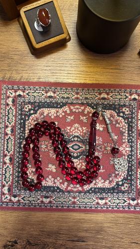 سبحة بكلايت معدن حمراء