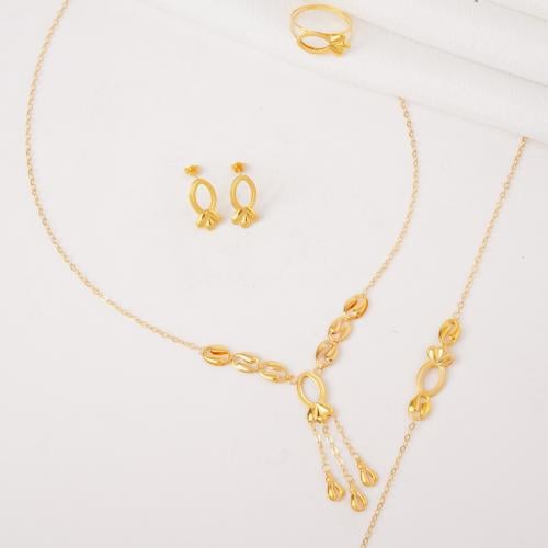 طقم ذهب عيار 21
