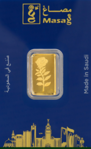 سبيكة ذهب مصاغ عيار24 بوزن 5 غرام