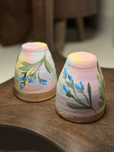 أكواب فخار - رسم حسب الطلب مع كتابة اسم