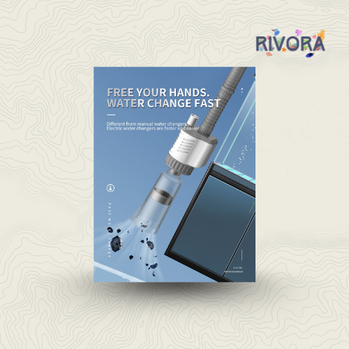 مكنسة كهربائية لتغيير ماء الحوض وتنظيف القاع