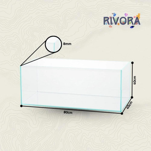 حوض سمك زجاجي 80 سم