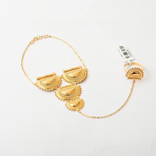 كف يد تصميم البراشي ذهب عيار 21