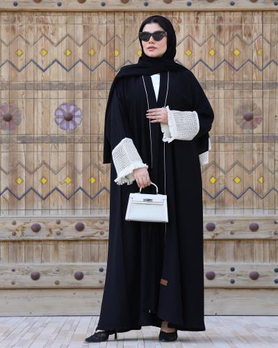 عباية كلفة صوف وهدب سكري
