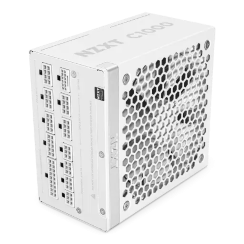 مزود طاقة NZXT C1000 أبيض، قدرة 1000 واط، كفاءة 80...