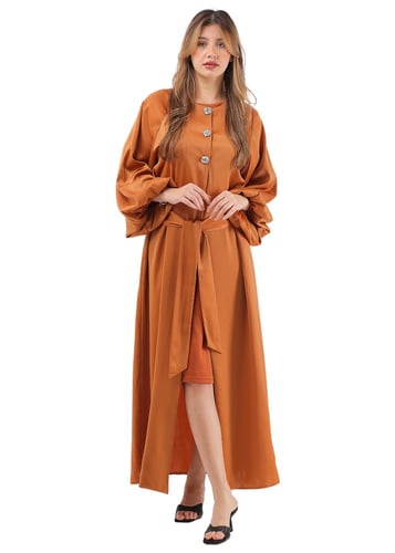 جلابية نسائية بالون اورنجي