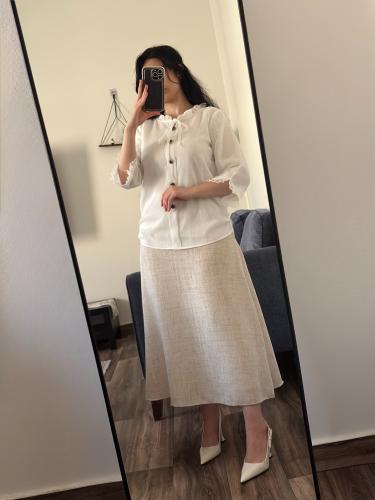 طقم لنن كتان للدوامات مريح وانيق