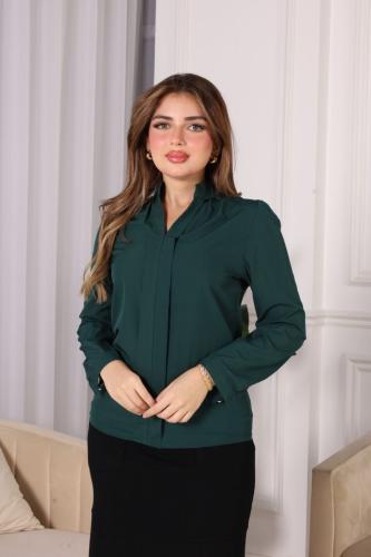 بلوزة زيتي رسميه للدوامات