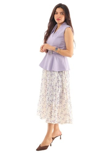 فستان مشجر ميد كريب