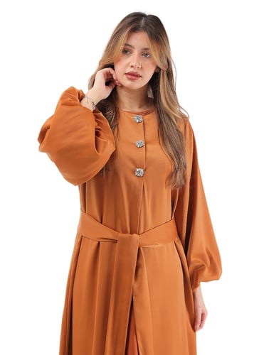 جلابية نسائية بالون اورنجي