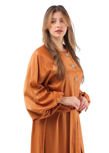 جلابية نسائية بالون اورنجي