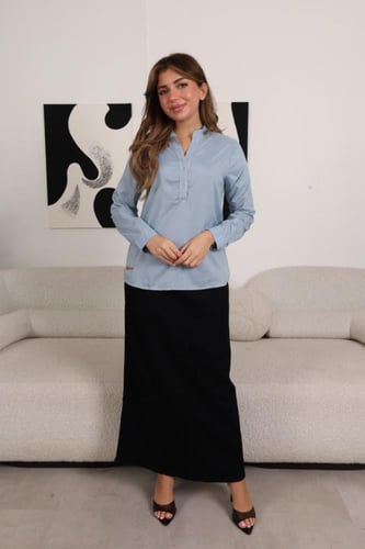 بلوزة حرير رسميه للدوامات