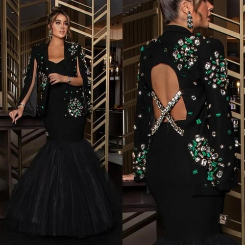 فساتين سهرة بدون ظهر للنساء ، فستان حورية البحر ال...