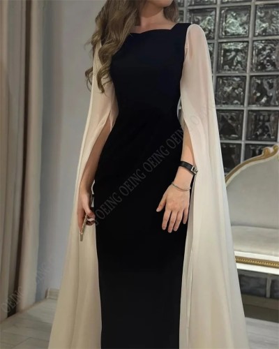 فستان من الشيفون بطول الأرض من oding-رشيق ، فساتين...