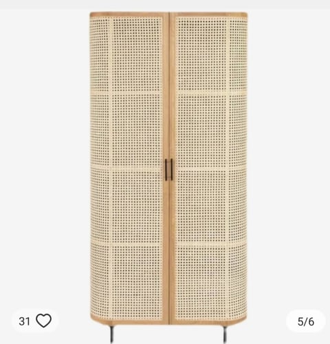 الشمال الخشب الصلب باب مزدوج خزانة