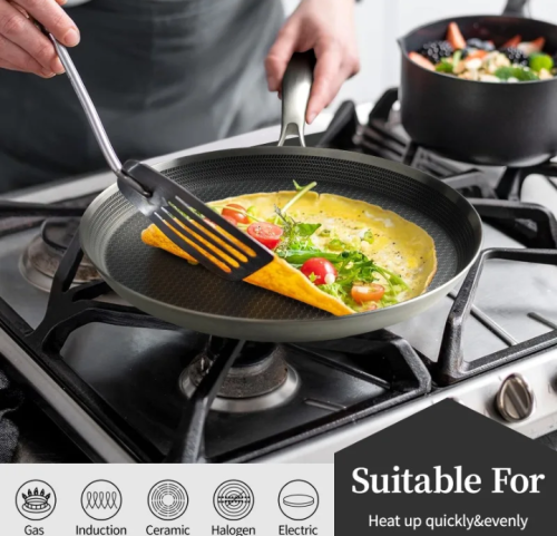 مقلاه من الفولاذ المقاوم للصدأ غير لاصقه