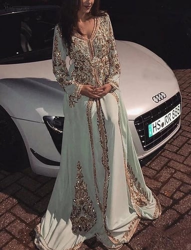 رداء De Soirée De Mariage فستان سهرة إسلامي بأكمام...
