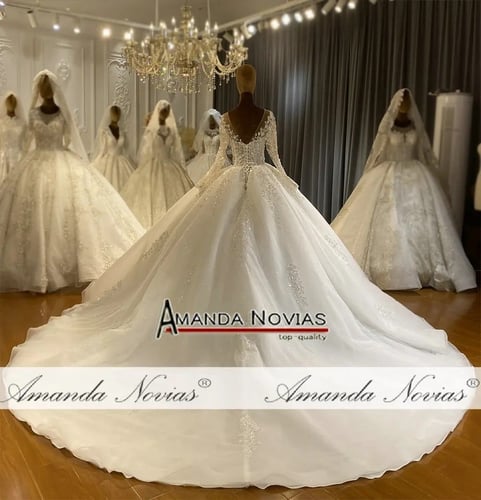 رائجة البيع عينة حقيقية فساتين الزفاف NS4548