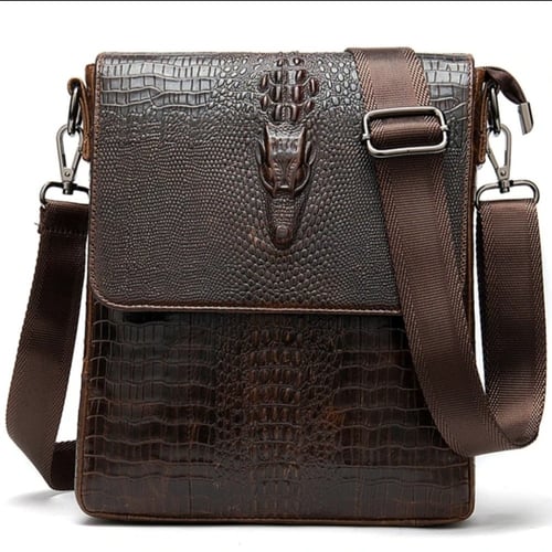 , حقيبة كروس من جلد البقر الطبيعي