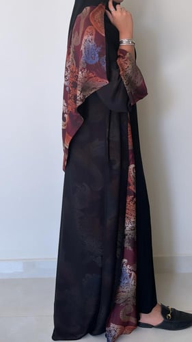 عباية شيفون مبطنة