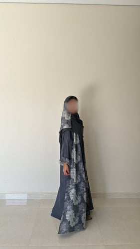 عباية شفون مبطن رصاصي