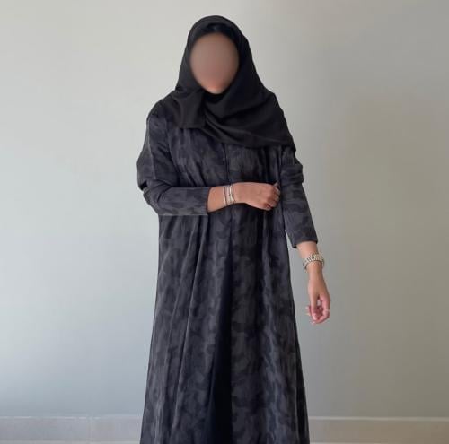 عباية رصاصي حرير