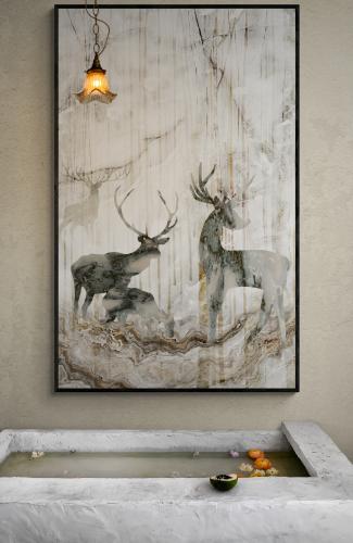 لوحات جدارية غزال فن تجريدي