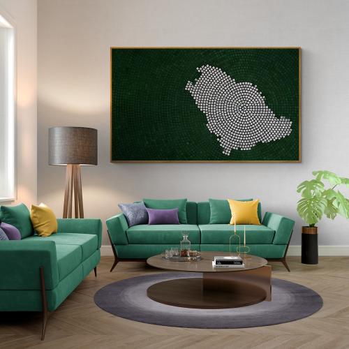 لوحة فنية خريطة المملكة العربية السعودية