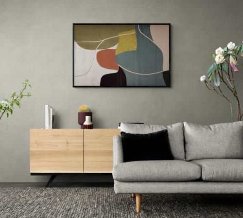 لوحة جدارية فنية، قماش كانفس - تجانس هندسي