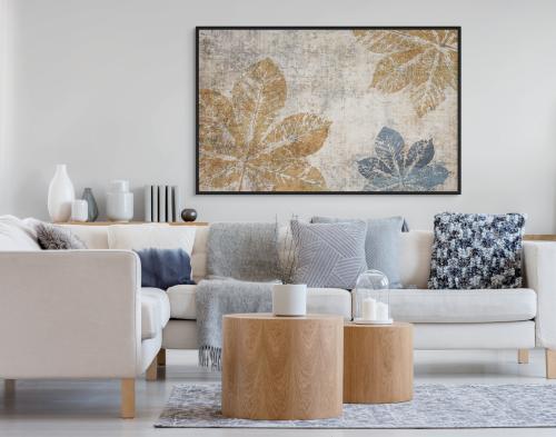 لوحات فنية جدارية فن تجريدي اوراق الشجر