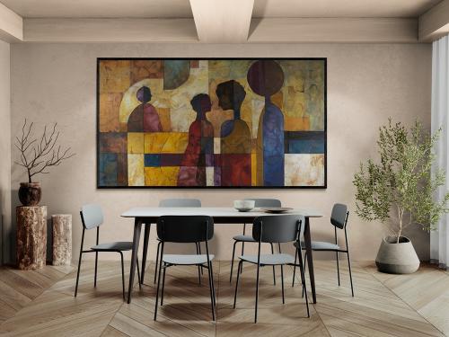 لوحه جدارية كانفس فن تجريدي