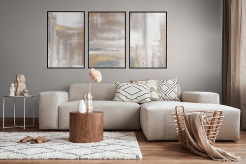 طلب تصميم لوحة جدارية 3 لوحات