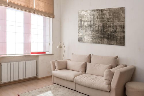 لوحة جدارية فنية، قماش كانفس -رماديات