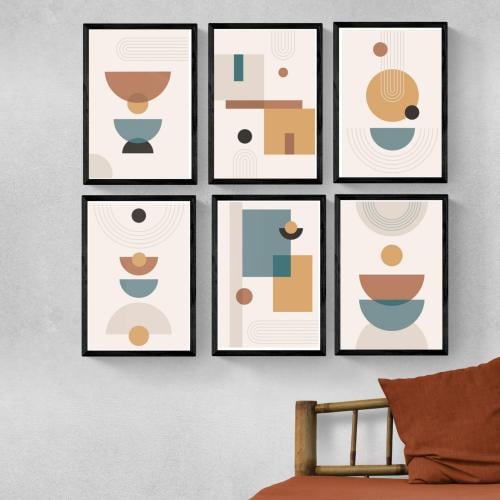 طقم من 6 لوحات جدارية مودرن اطفال