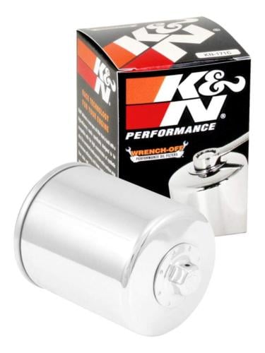 K&N Motorcycle Oil Filter فلتر زيت رياضي كروم هارل...