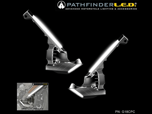 PATHFINDER CALIPER COVERS W/ LED LIGHTS CHROME FOR...