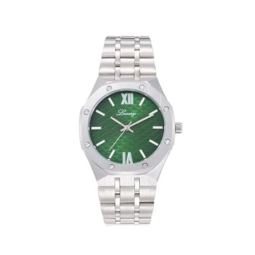 ساعة رجالية من الستيل باللون الفضي