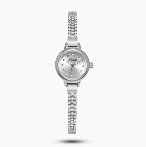 ساعة نسائية استيل بلون فضي