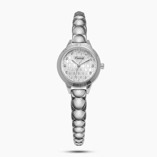 ساعة نسائية ستيل بلون فضي