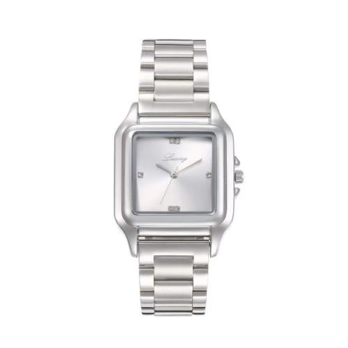 ساعة رجالية من الستيل باللون الفضي