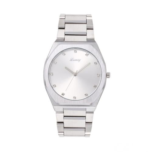 ساعة استيل بلون الفضي