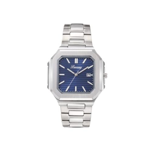 ساعة رجالية بتصميم عصري بلون الفضي