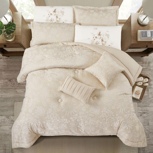 مفرش جاكار فاخر بتصميم أنيق 8 قطع