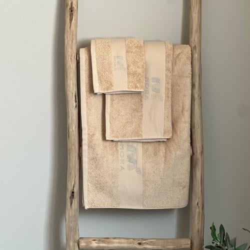 مناشف قطن إسباني 3 قطع بتصميم عصري اللون (جملي)