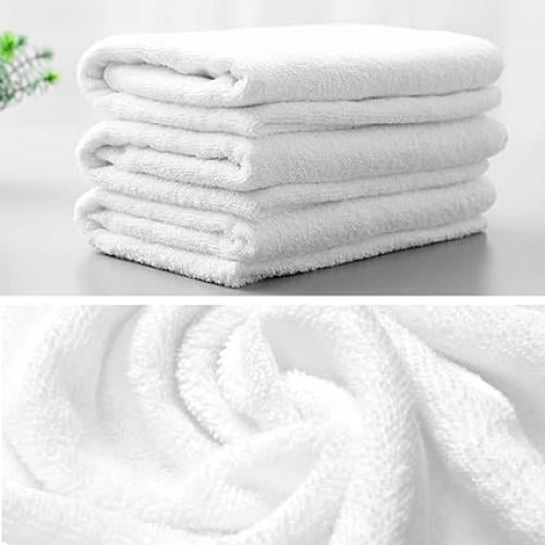 منشفة قطنية فاخرة بيضاء 50x100