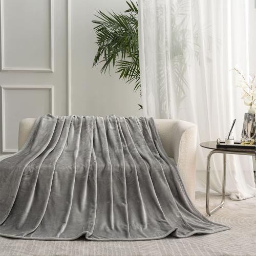 بطانية ناعمة نفرين رمادي فاتح