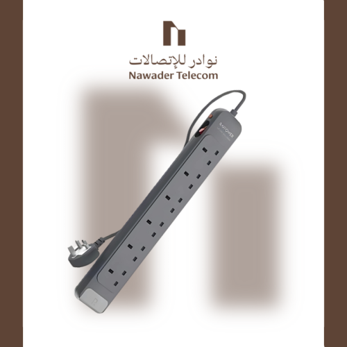 توصيلة 6 منافذ قوة 2990 واط 2 متر ماركة RAVPOWER