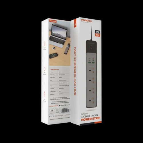 توصيلة الكهرباء 3000 واط 10 منافذ ماركة PORODO